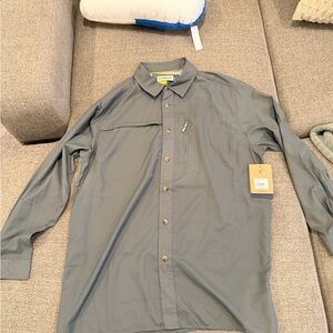 Magellan Outdoors Steel Blue Men's Button-Down Shirt